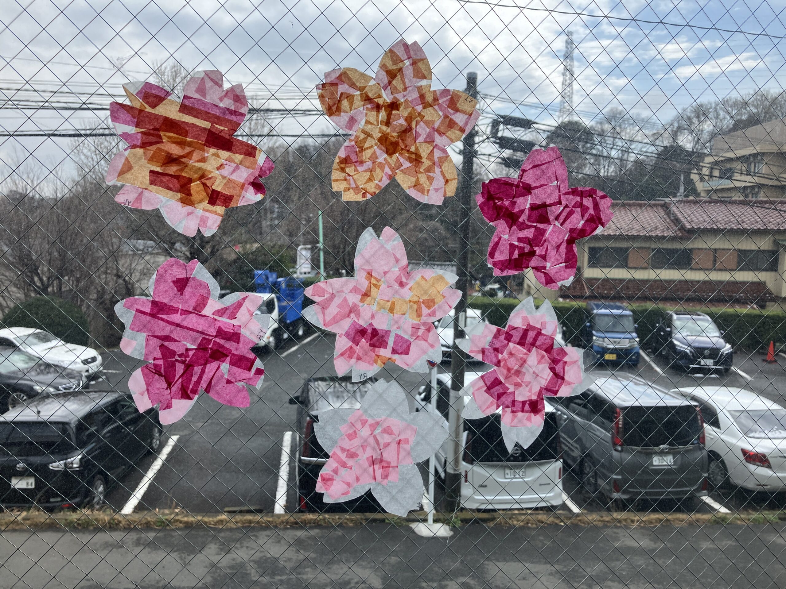 🌸ステンドグラス風サクラ作り🌸